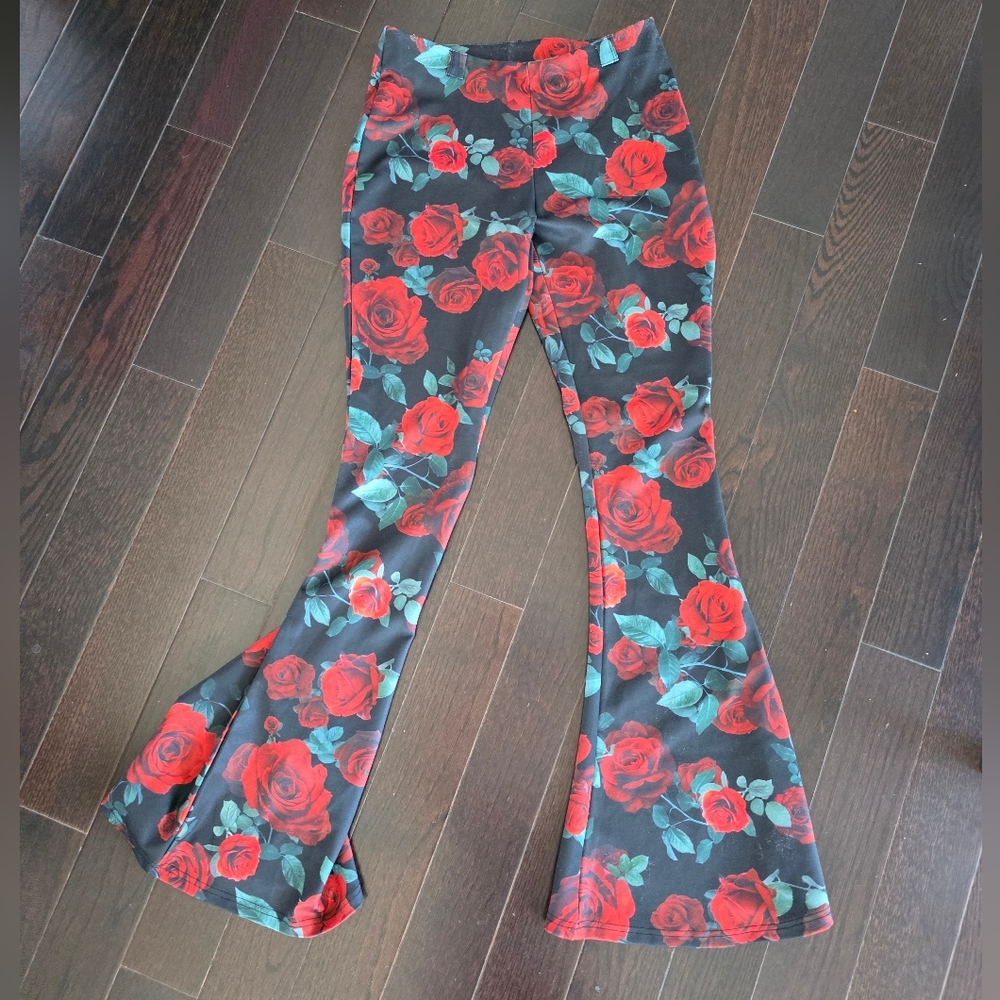 Current Mood Red Rose Print Pants - Picture 2 of 7